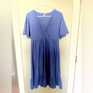 Blue maternity dress